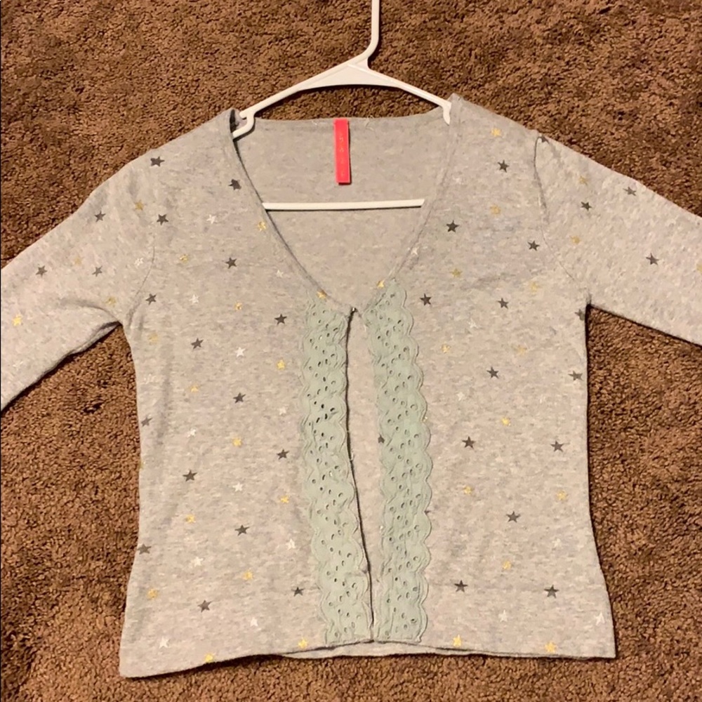 Charlotte Tarantola Gray Star Cardigan